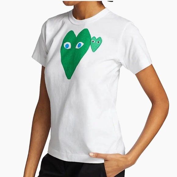 Comme des Garçons PLAY Double Heart T-Shirt - Picture 7 of 10